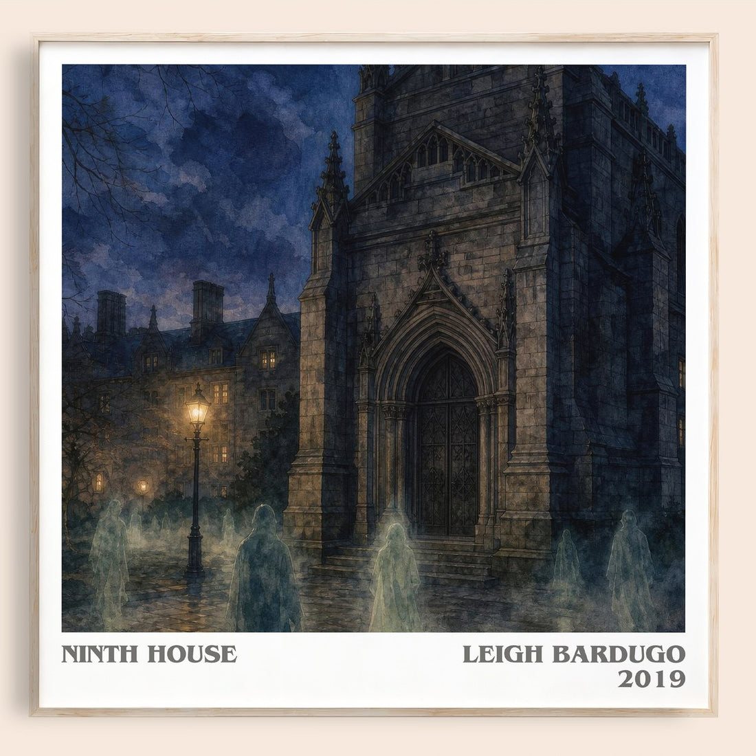 Ninth House literary book poster by Leigh Bardugo – framed literary art print