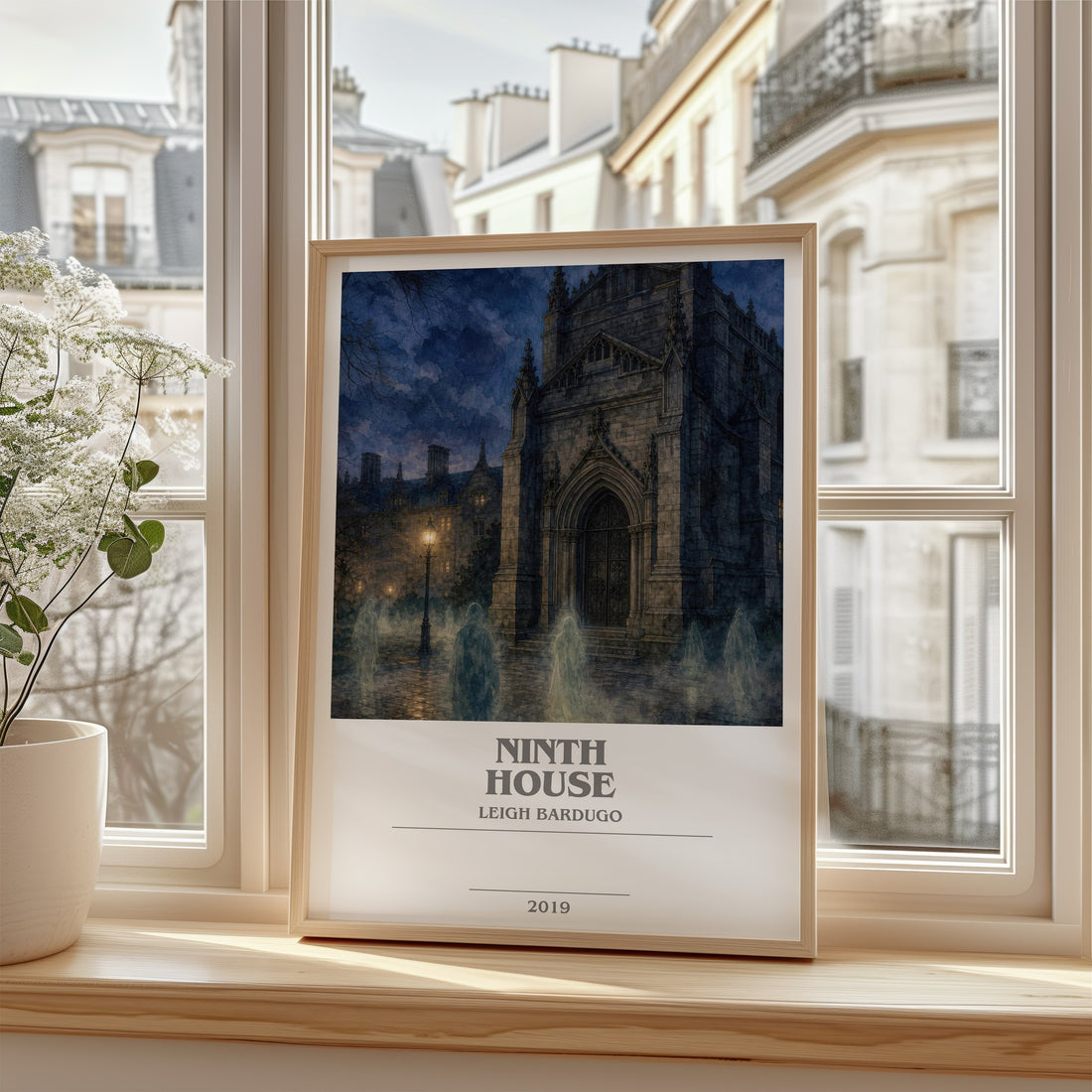 Ninth House bookish poster colour and style options – Leigh Bardugo book art (mockup)