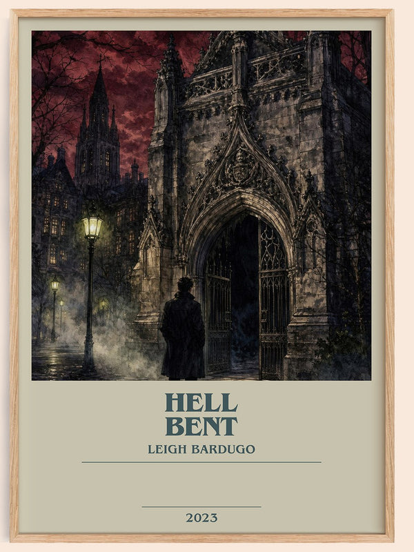 Hell Bent bookish book poster by Leigh Bardugo – framed literary art print