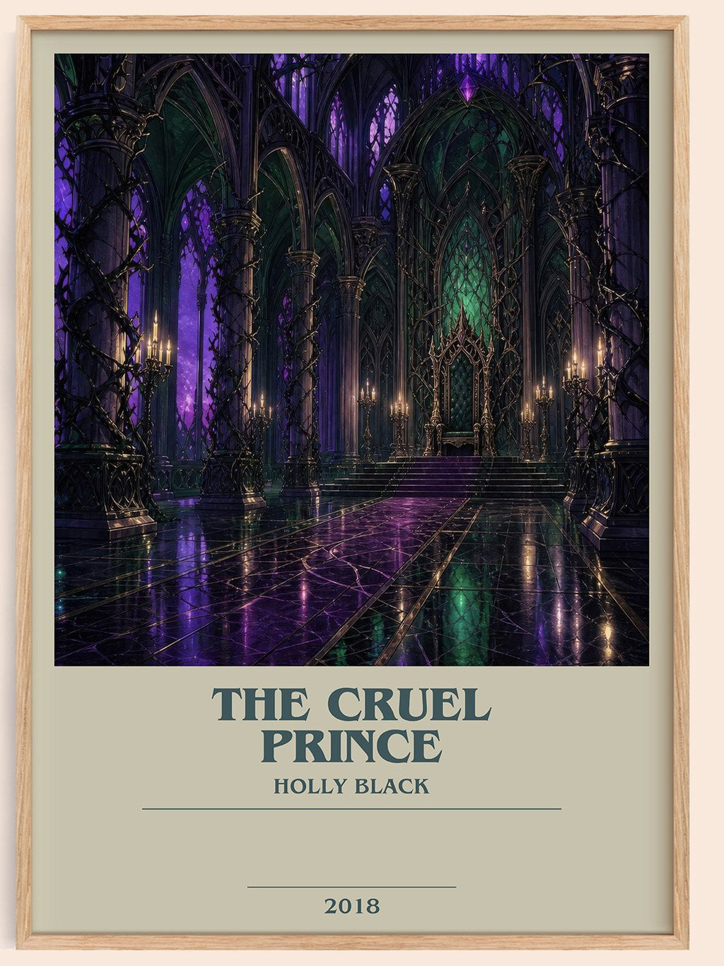 The Cruel Prince bookish book poster by Holly Black – framed literary art print