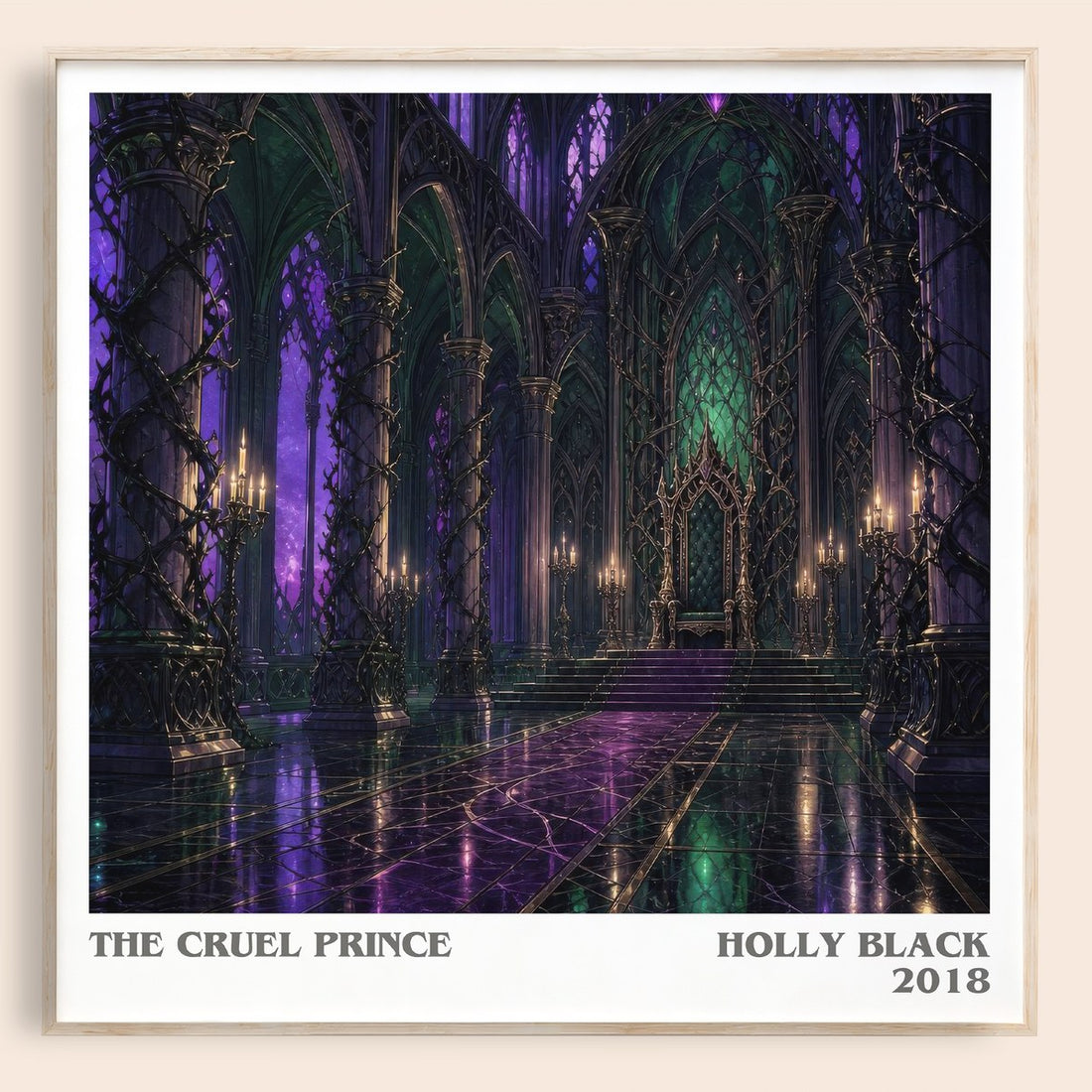 The Cruel Prince literary book poster by Holly Black – framed literary art print