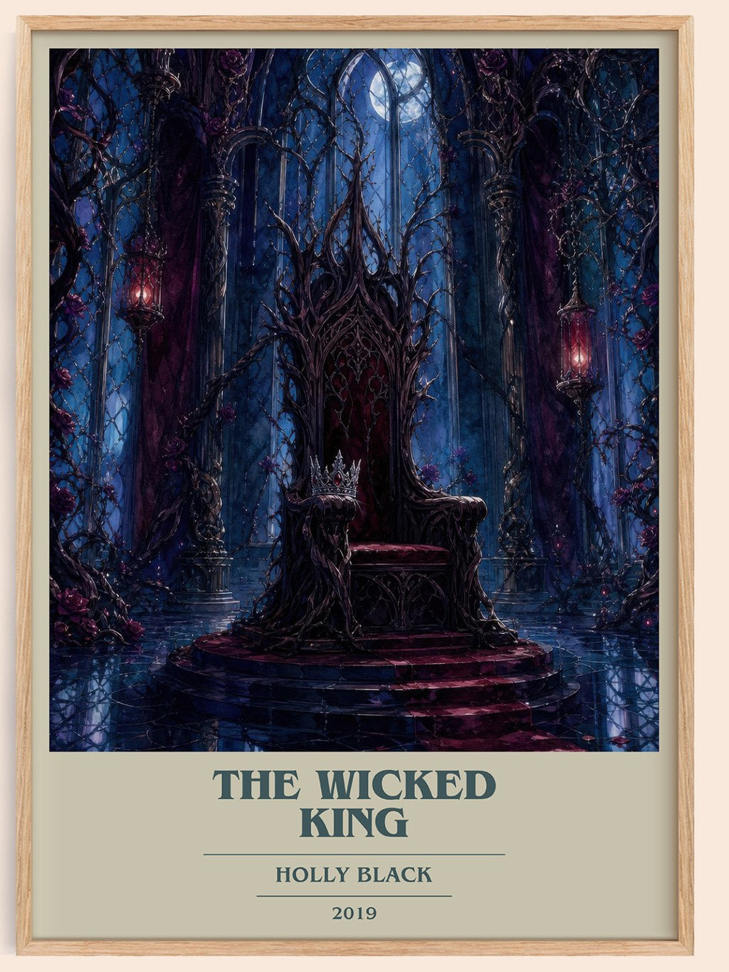 The Wicked King book cover book poster by Holly Black – framed literary art print