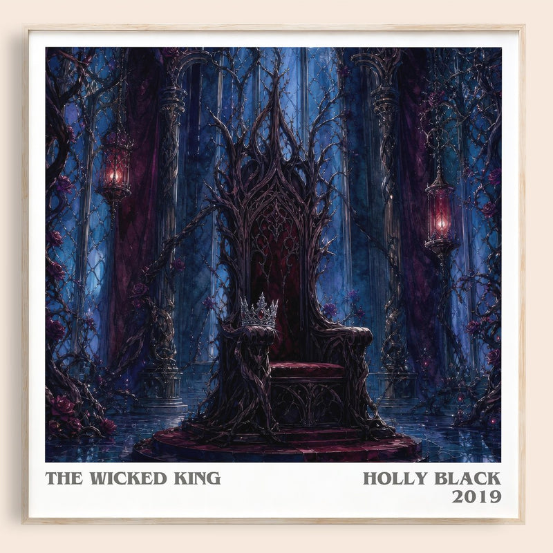 The Wicked King literary book poster by Holly Black – framed literary art print
