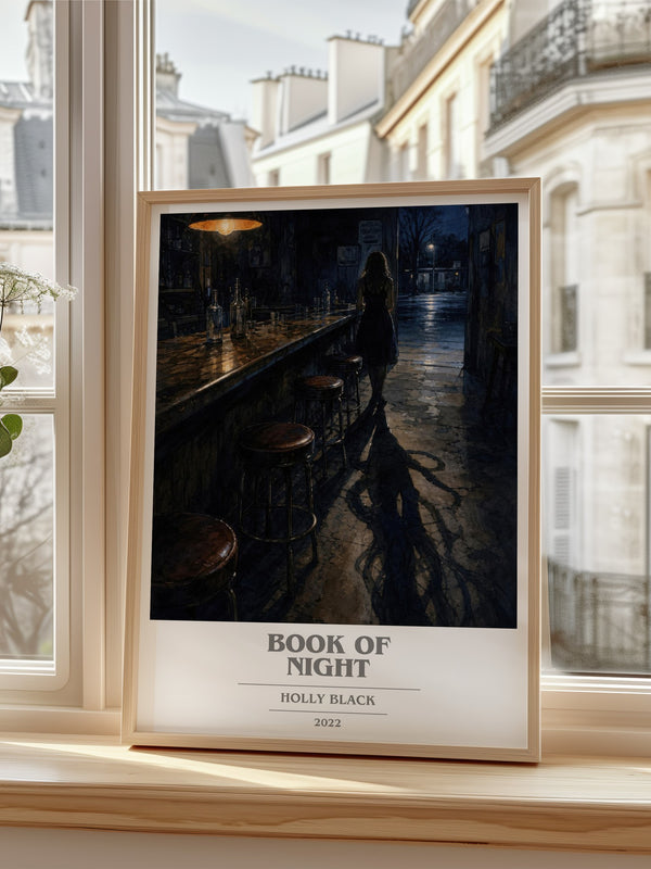 Book of Night book cover poster colour and style options – Holly Black book art
