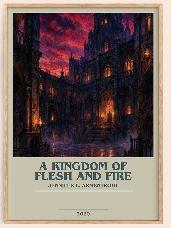 A Kingdom of Flesh and Fire bookish book poster by Jennifer L. Armentrout – framed literary art print