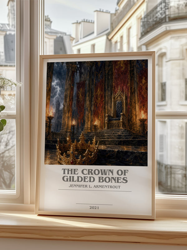 The Crown of Gilded Bones bookish poster colour and style options – Jennifer L. Armentrout book art