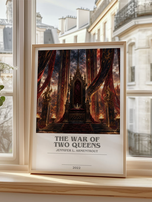 The War of Two Queens bookish poster colour and style options – Jennifer L. Armentrout book art