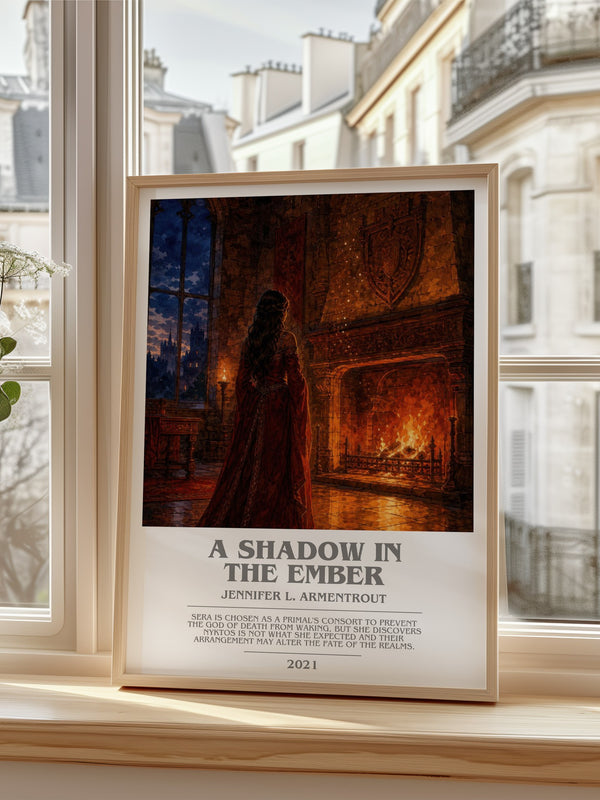 A Shadow in the Ember bookish poster colour and style options – Jennifer L. Armentrout book art