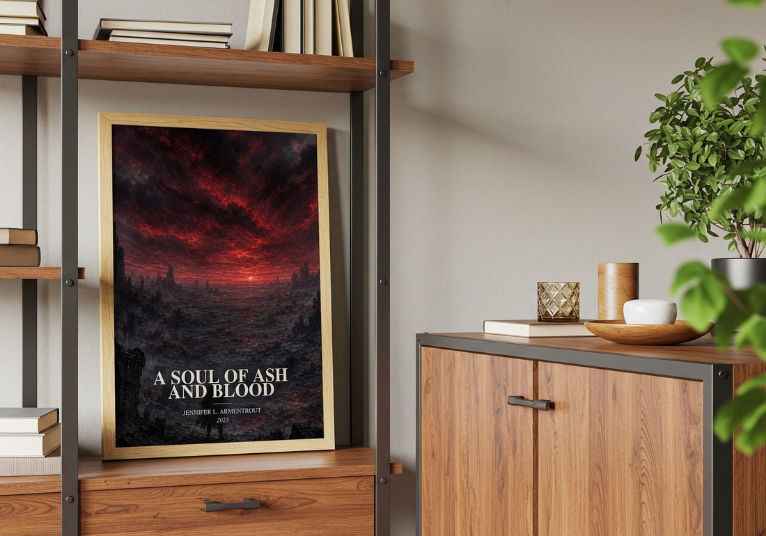 A Soul of Ash and Blood book watercolour illustration paper finish options – matte satin gloss