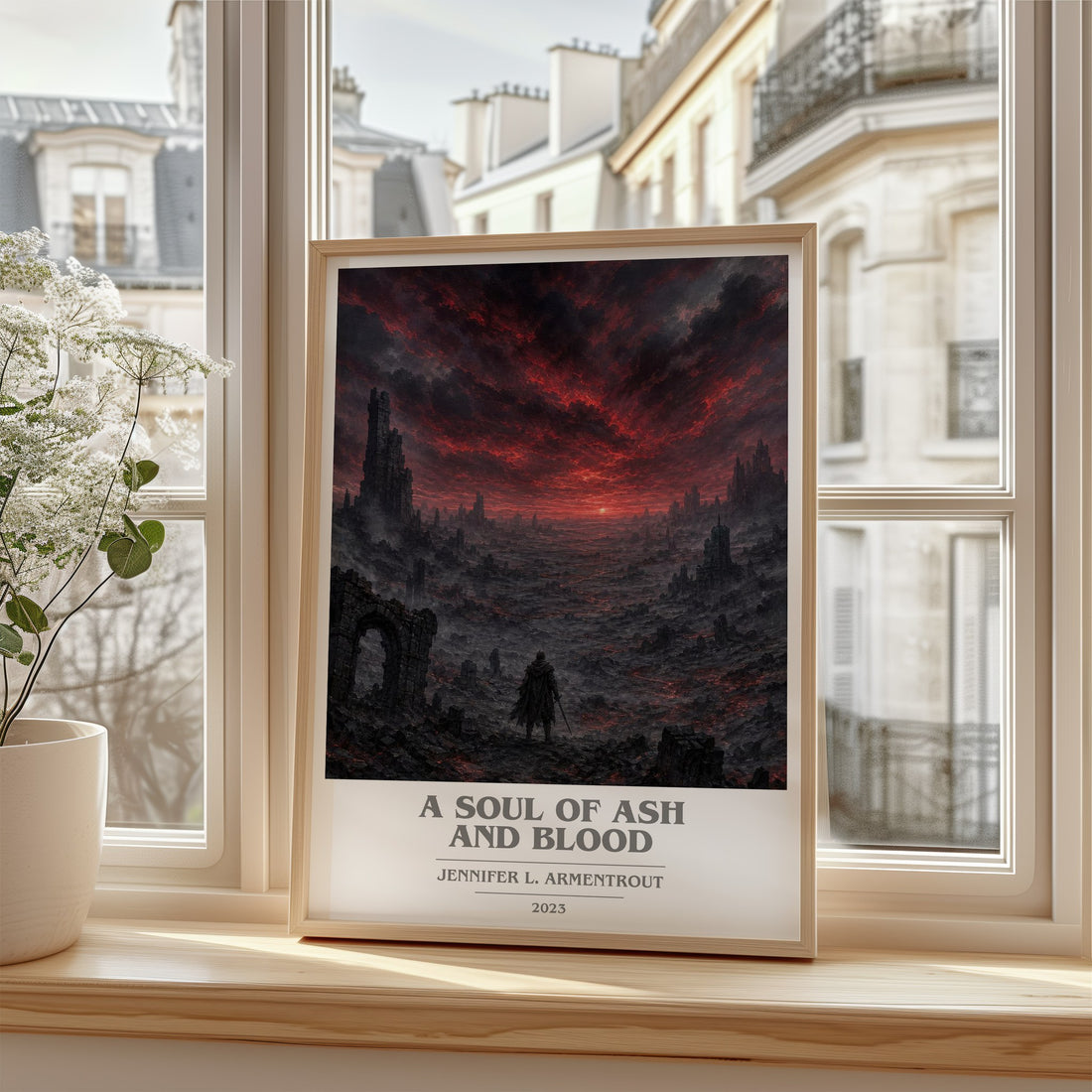 A Soul of Ash and Blood book cover poster colour and style options – Jennifer L. Armentrout book art (mockup)