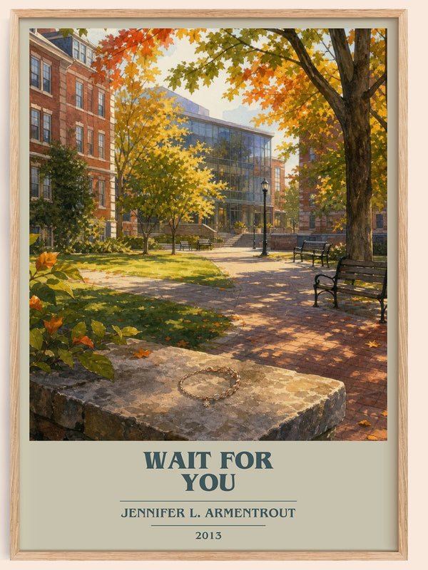 Wait for You book cover book poster by Jennifer L. Armentrout – framed literary art print