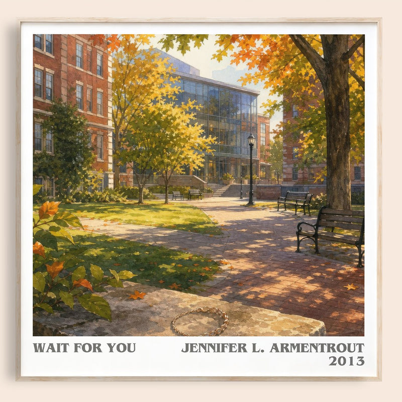 Wait for You literary book poster by Jennifer L. Armentrout – framed literary art print