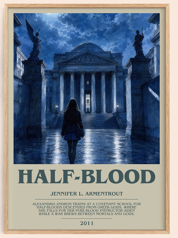 Half-Blood bookish book poster by Jennifer L. Armentrout – framed literary art print