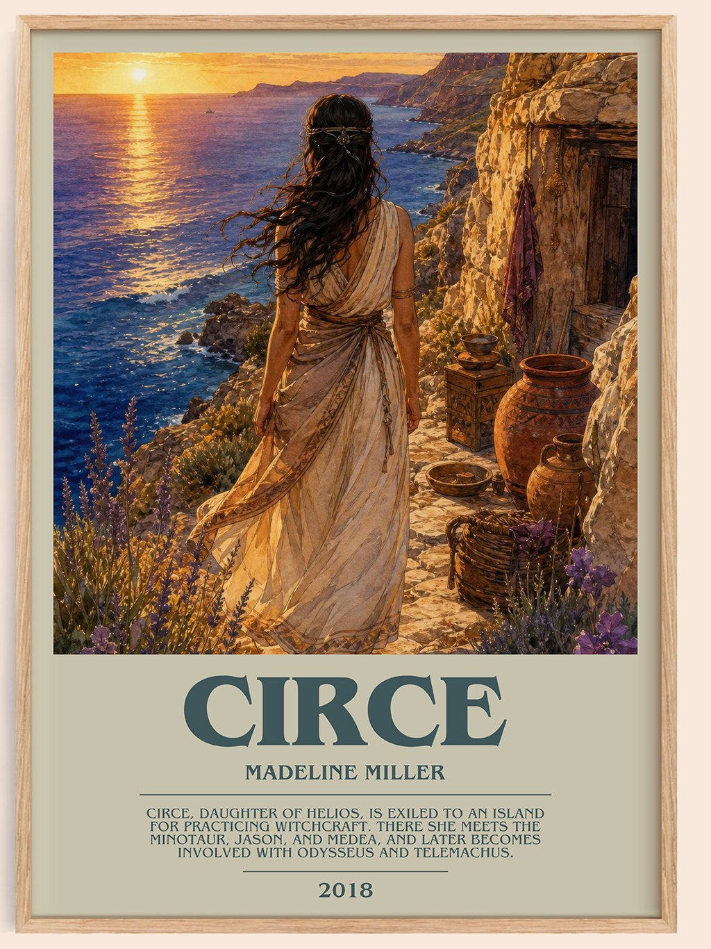 Circe bookish book poster by Madeline Miller – framed literary art print