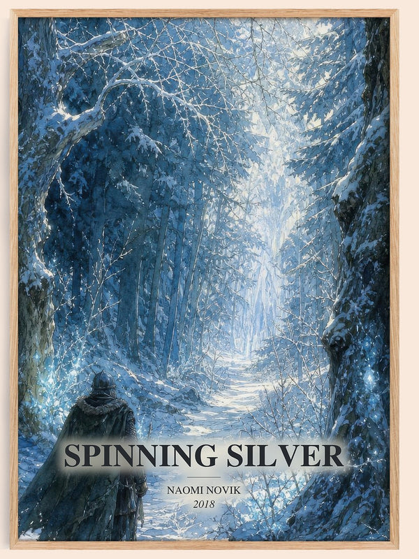 Spinning Silver watercolour book poster by Naomi Novik – framed literary art print