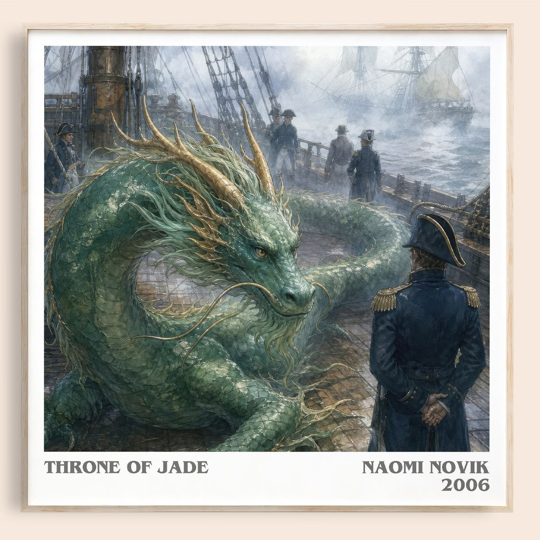 Throne of Jade literary book poster by Naomi Novik – framed literary art print