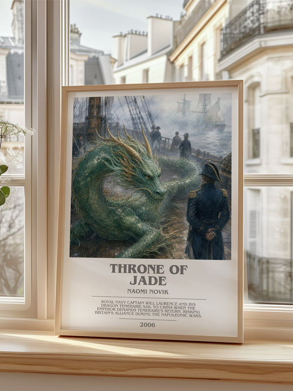 Throne of Jade bookish poster colour and style options – Naomi Novik book art