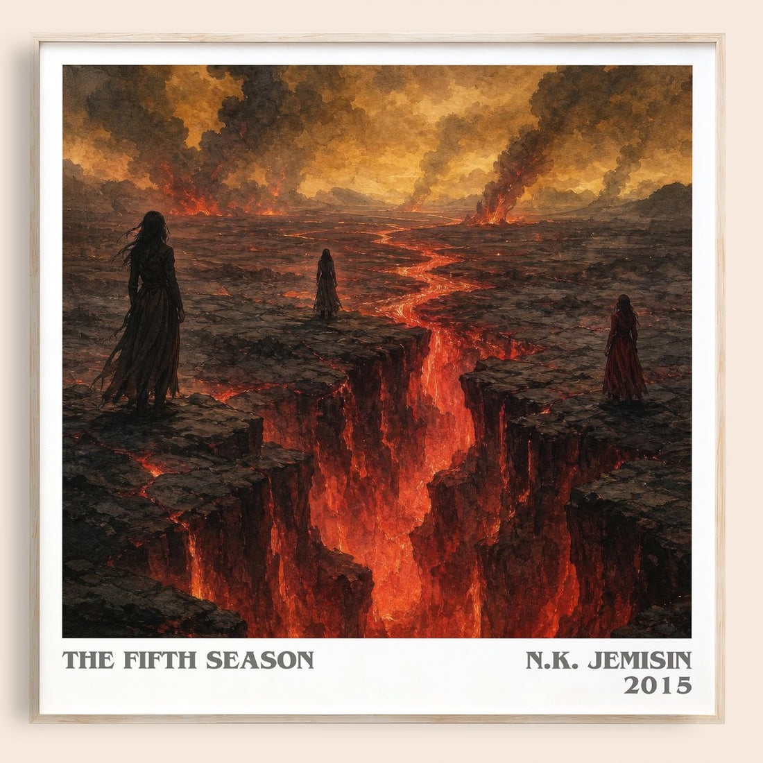 The Fifth Season literary book poster by N.K. Jemisin – framed literary art print