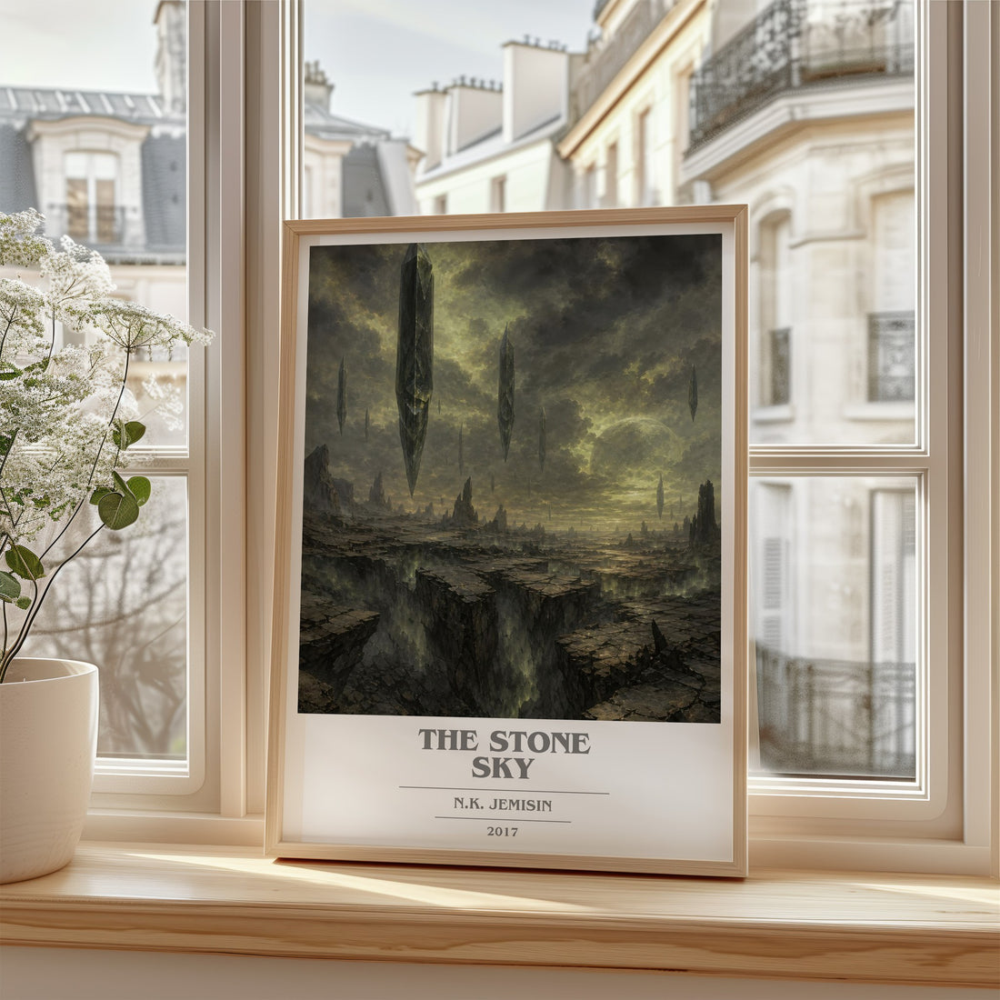 The Stone Sky book cover poster colour and style options – N.K. Jemisin book art