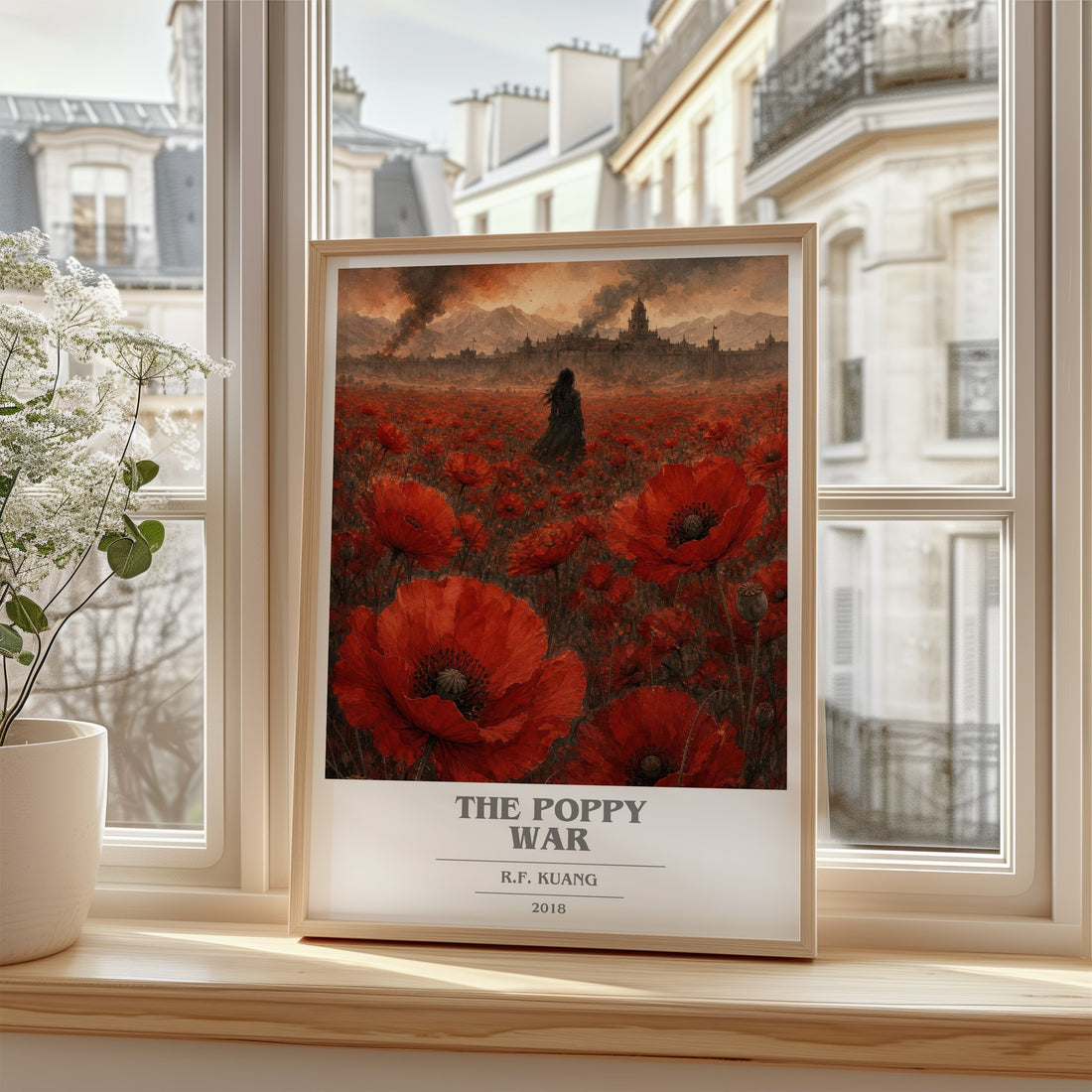 The Poppy War book cover poster colour and style options – R.F. Kuang book art