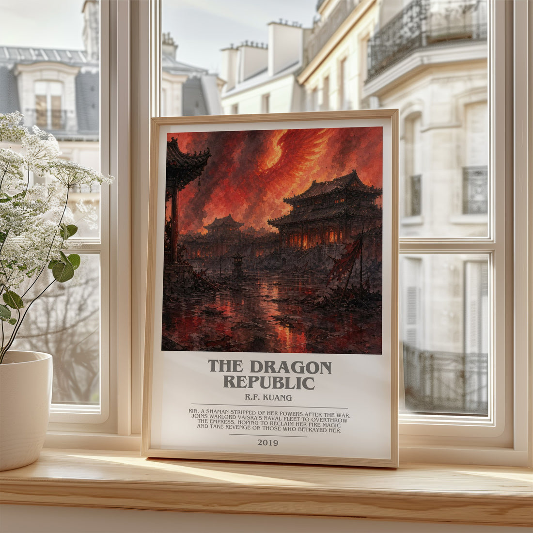 The Dragon Republic bookish poster colour and style options – R.F. Kuang book art