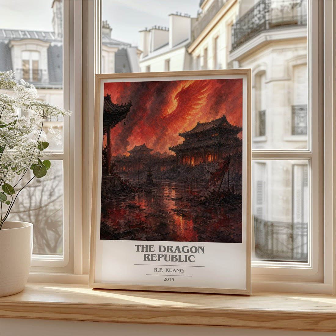 The Dragon Republic book cover poster colour and style options – R.F. Kuang book art