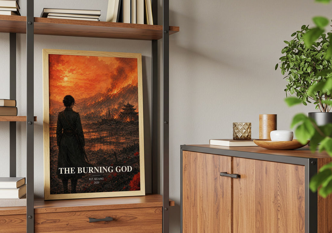 The Burning God book watercolour illustration paper finish options – matte satin gloss