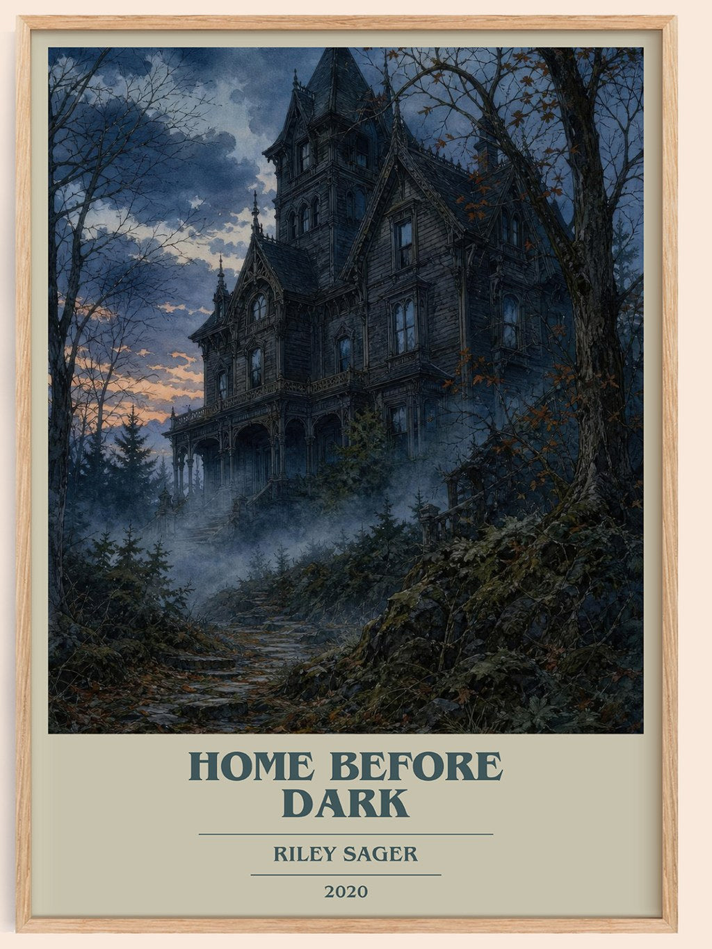 Home Before Dark book cover book poster by Riley Sager – framed literary art print