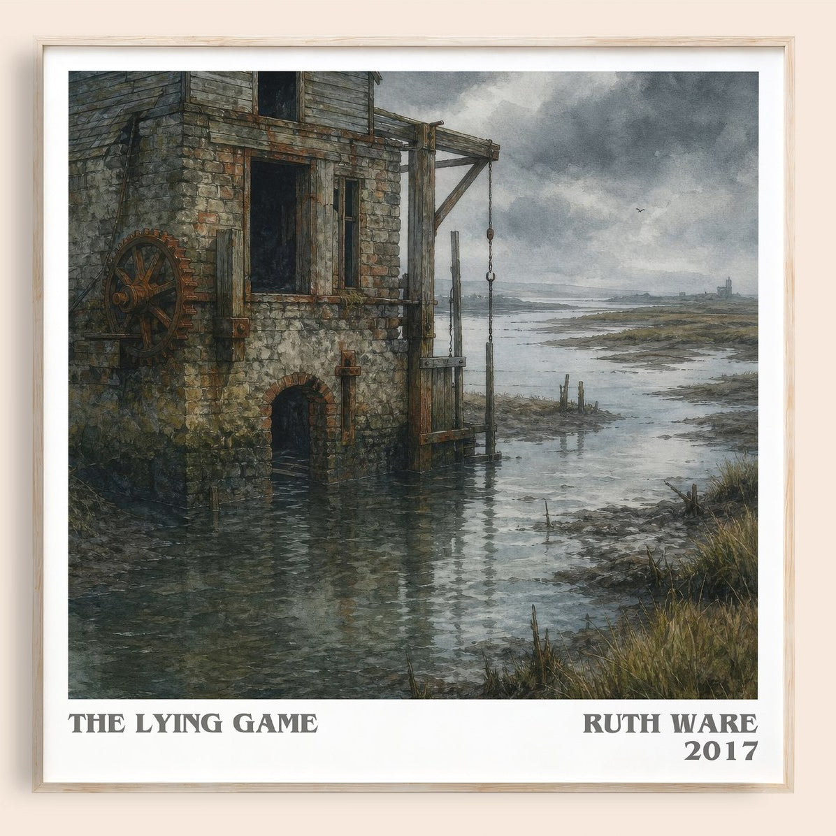 The Lying Game literary book poster by Ruth Ware – framed literary art print