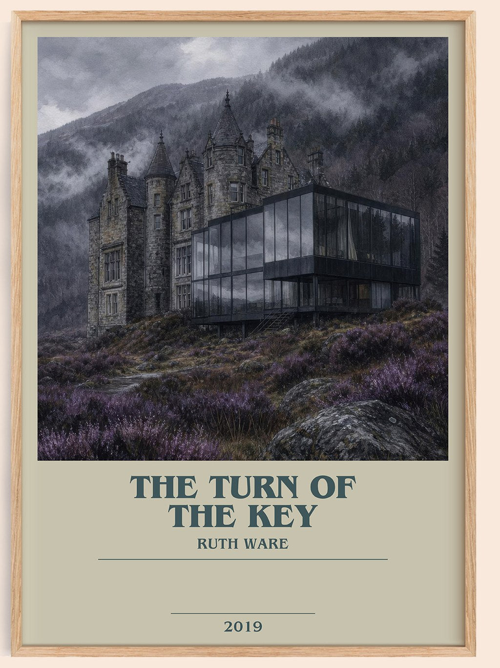 The Turn of the Key bookish book poster by Ruth Ware – framed literary art print