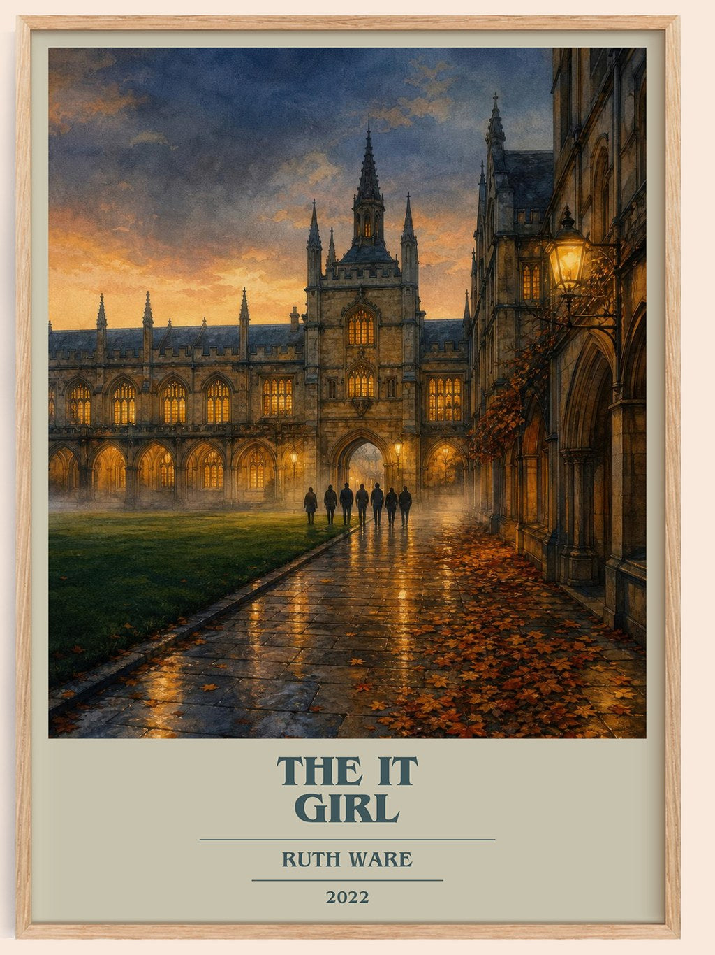 The It Girl book cover book poster by Ruth Ware – framed literary art print