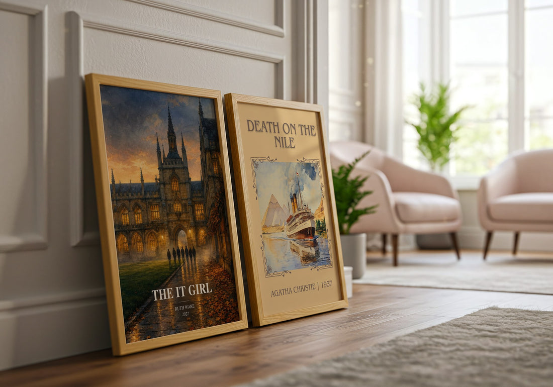 The It Girl watercolour print framed by window – literary home decor