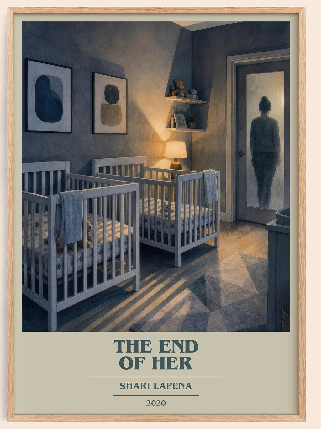 The End of Her book cover book poster by Shari Lapena – framed literary art print