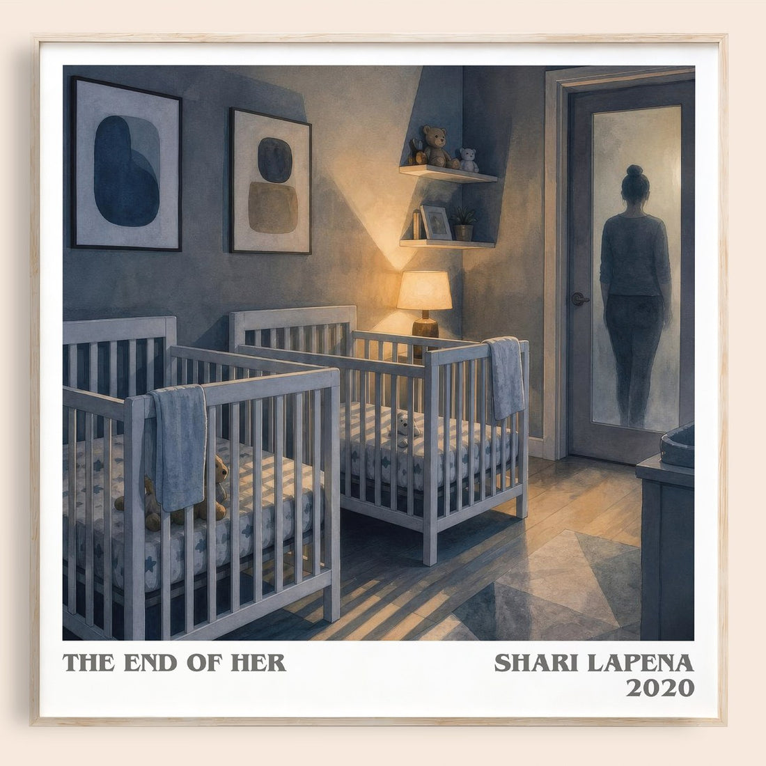 The End of Her literary book poster by Shari Lapena – framed literary art print