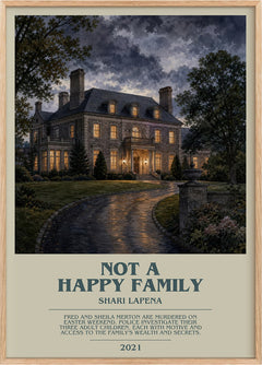 Not a Happy Family Bookish Wall Art by Shari Lapena