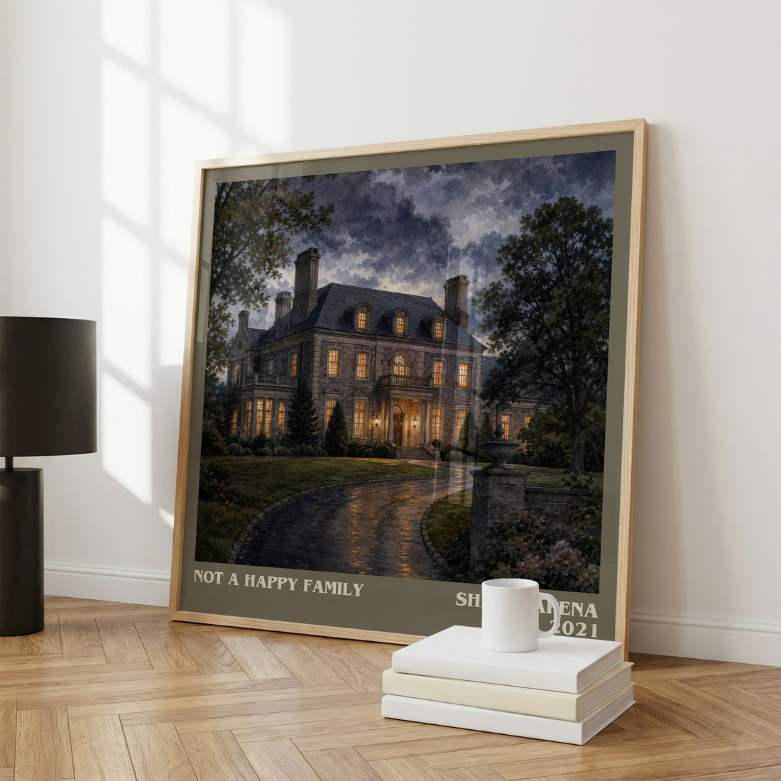 Not a Happy Family literary print framed by window – literary home decor