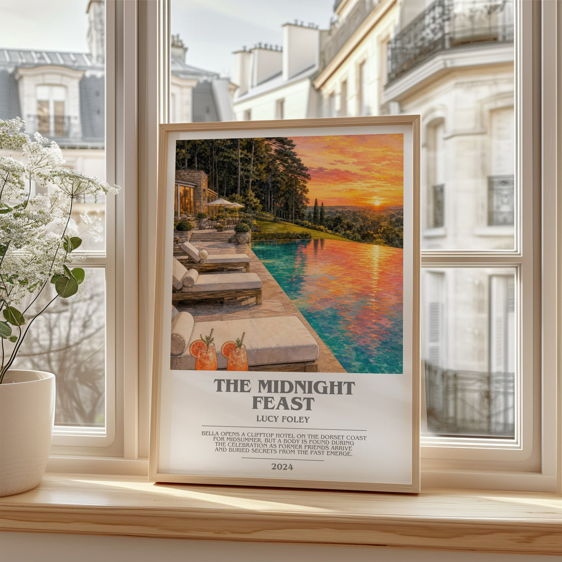 The Midnight Feast bookish poster colour and style options – Lucy Foley book art