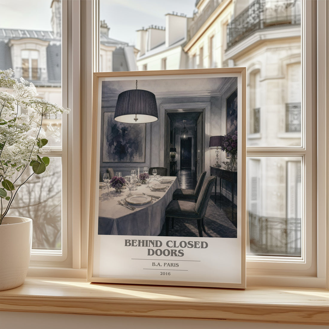 Behind Closed Doors book cover poster colour and style options – B.A. Paris book art