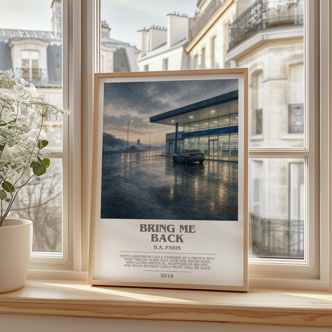 Bring Me Back bookish poster colour and style options – B.A. Paris book art