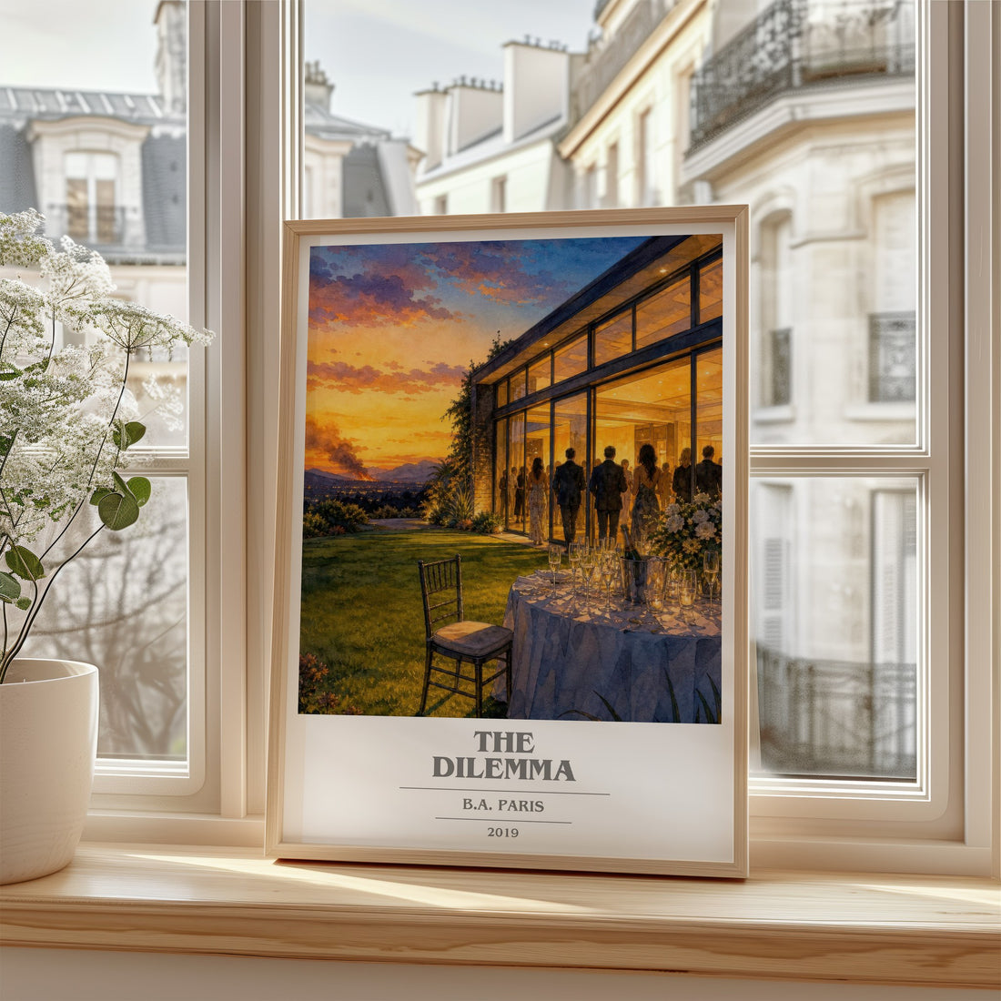 The Dilemma book cover poster colour and style options – B.A. Paris book art