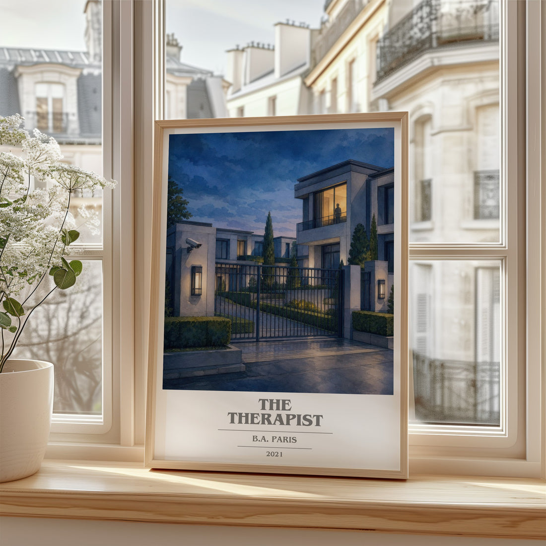 The Therapist book cover poster colour and style options – B.A. Paris book art