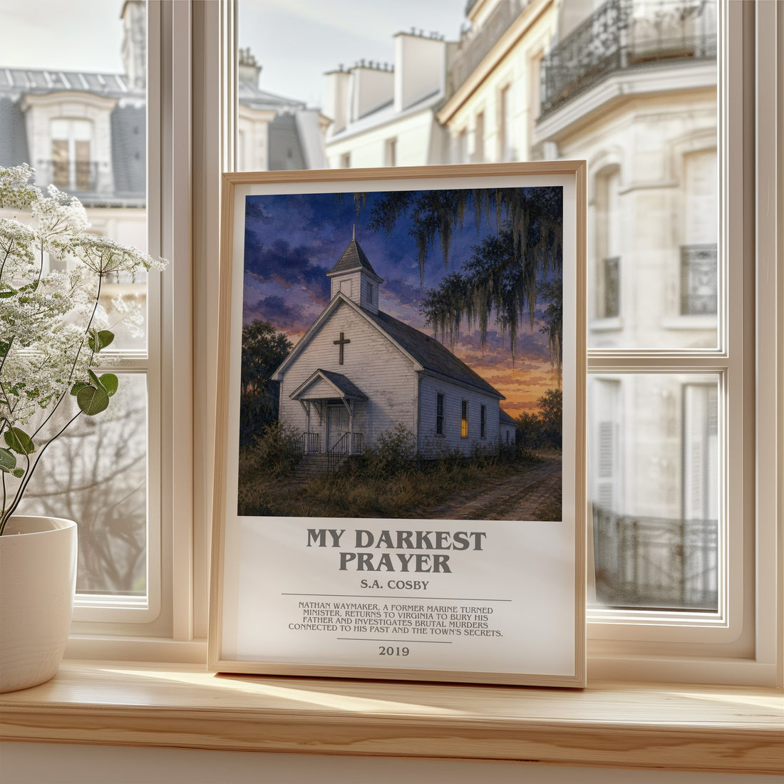 My Darkest Prayer bookish poster colour and style options – S.A. Cosby book art