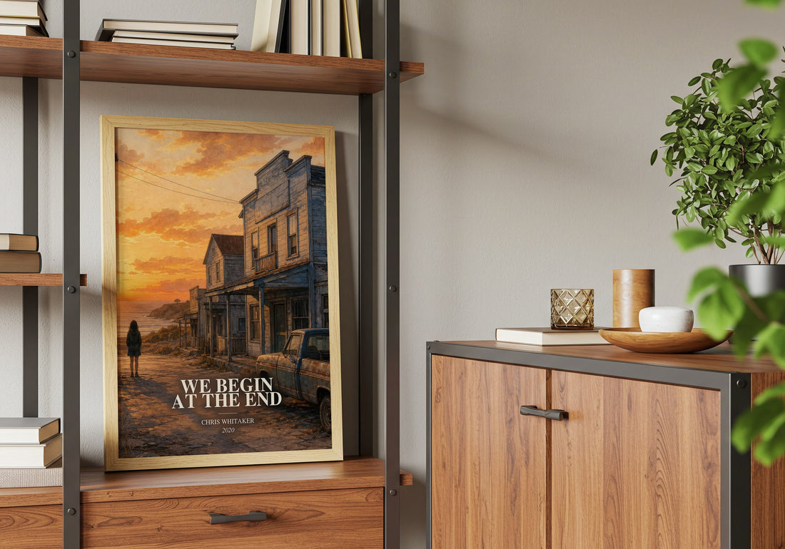 We Begin at the End book watercolour illustration paper finish options – matte satin gloss