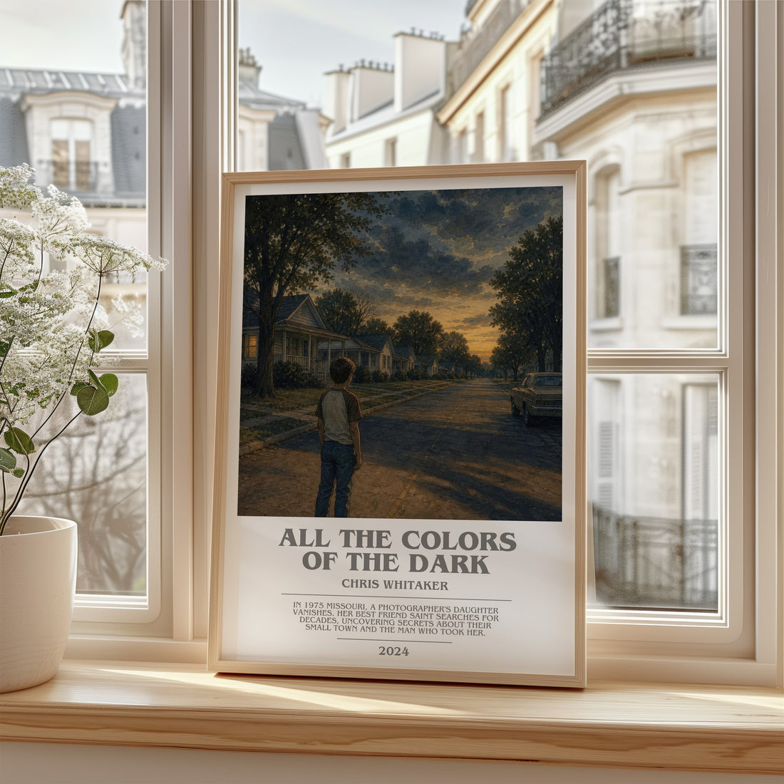 All the Colors of the Dark bookish poster colour and style options – Chris Whitaker book art