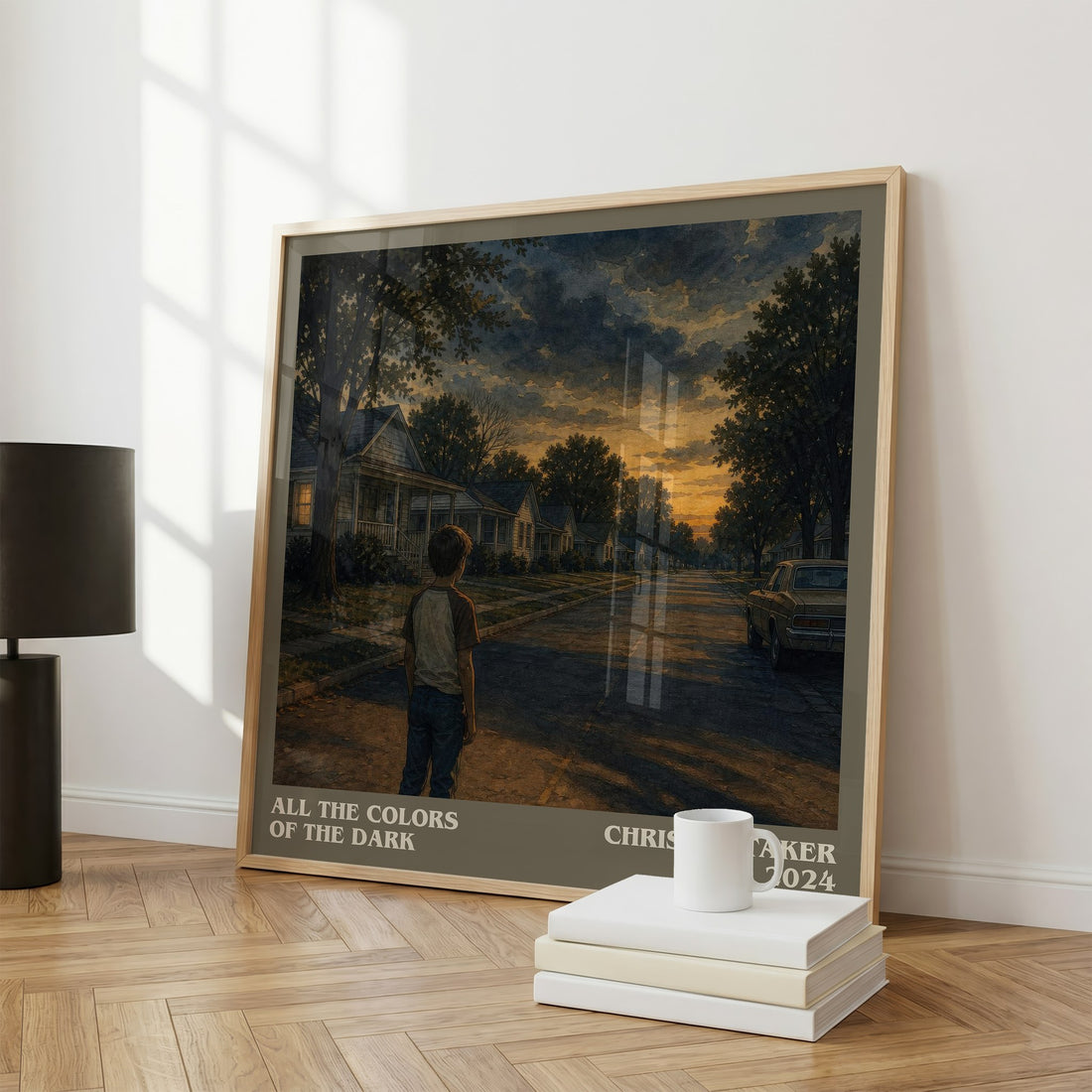 All the Colors of the Dark literary print framed by window – literary home decor