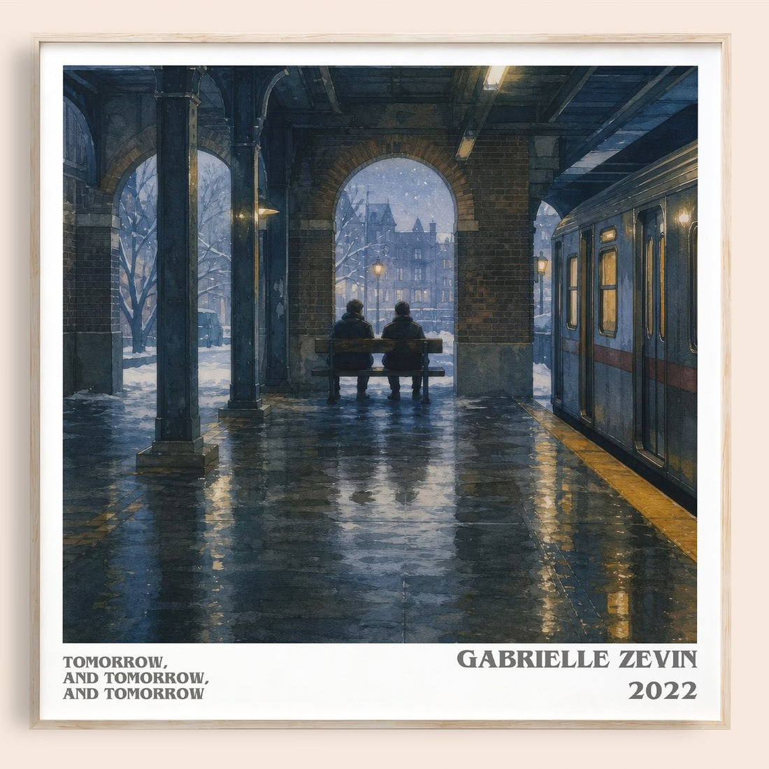Tomorrow, and Tomorrow, and Tomorrow literary book poster by Gabrielle Zevin – framed literary art print