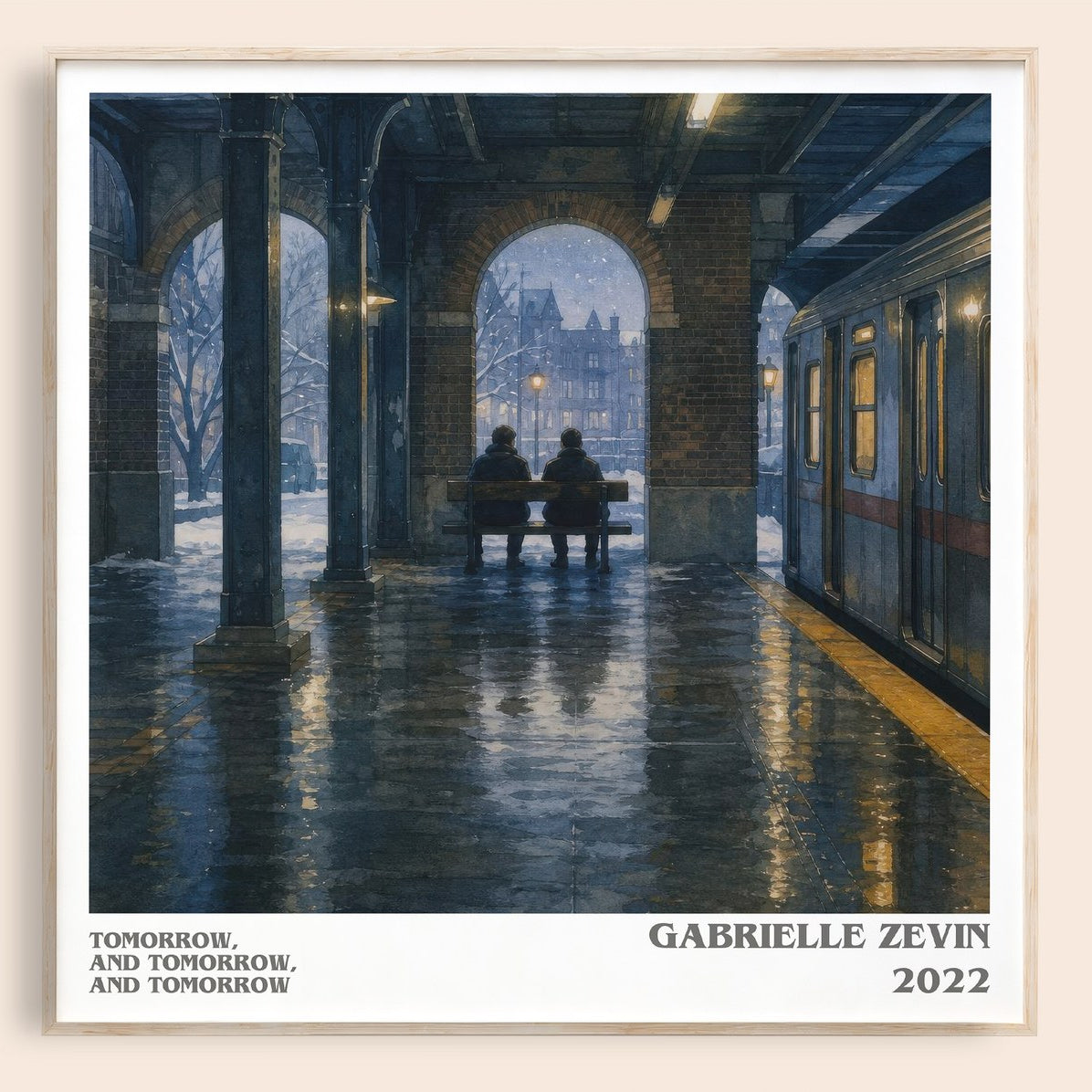 Tomorrow, and Tomorrow, and Tomorrow literary book poster by Gabrielle Zevin – framed literary art print