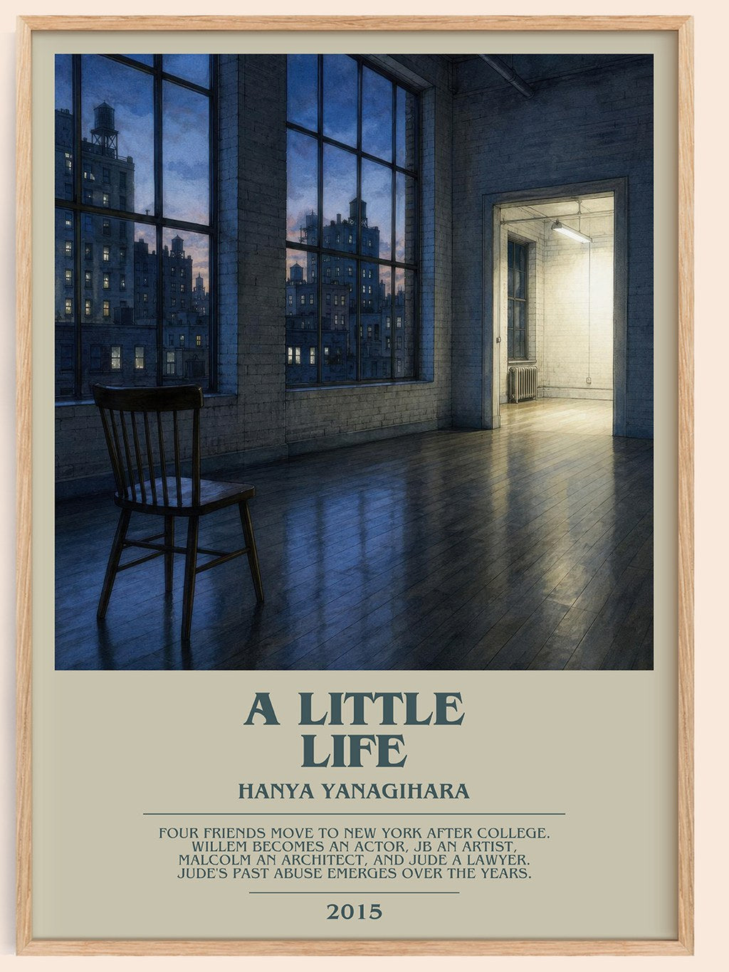 A Little Life bookish book poster by Hanya Yanagihara – framed literary art print