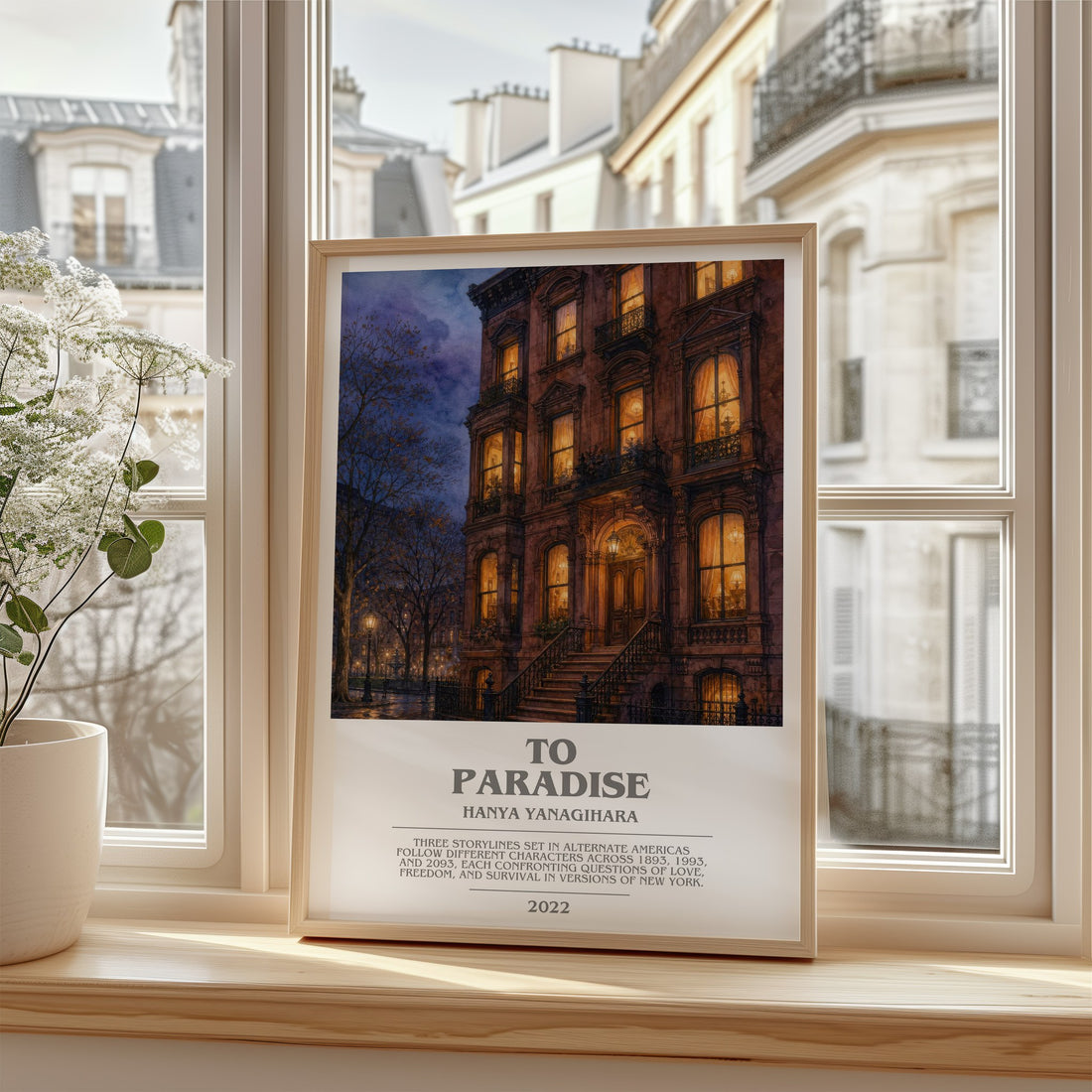 To Paradise bookish poster colour and style options – Hanya Yanagihara book art