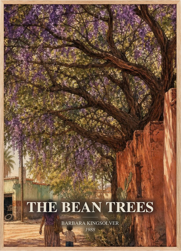 The Bean Trees Book Watercolour Illustration by Barbara Kingsolver
